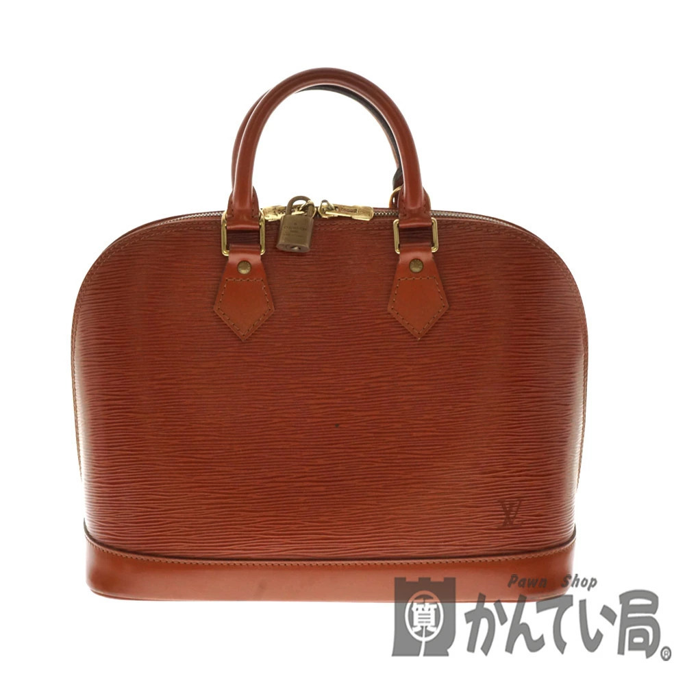 LOUIS VUITTON Alma Epi Leather Handbag Kenya Brown ish Tone Bag